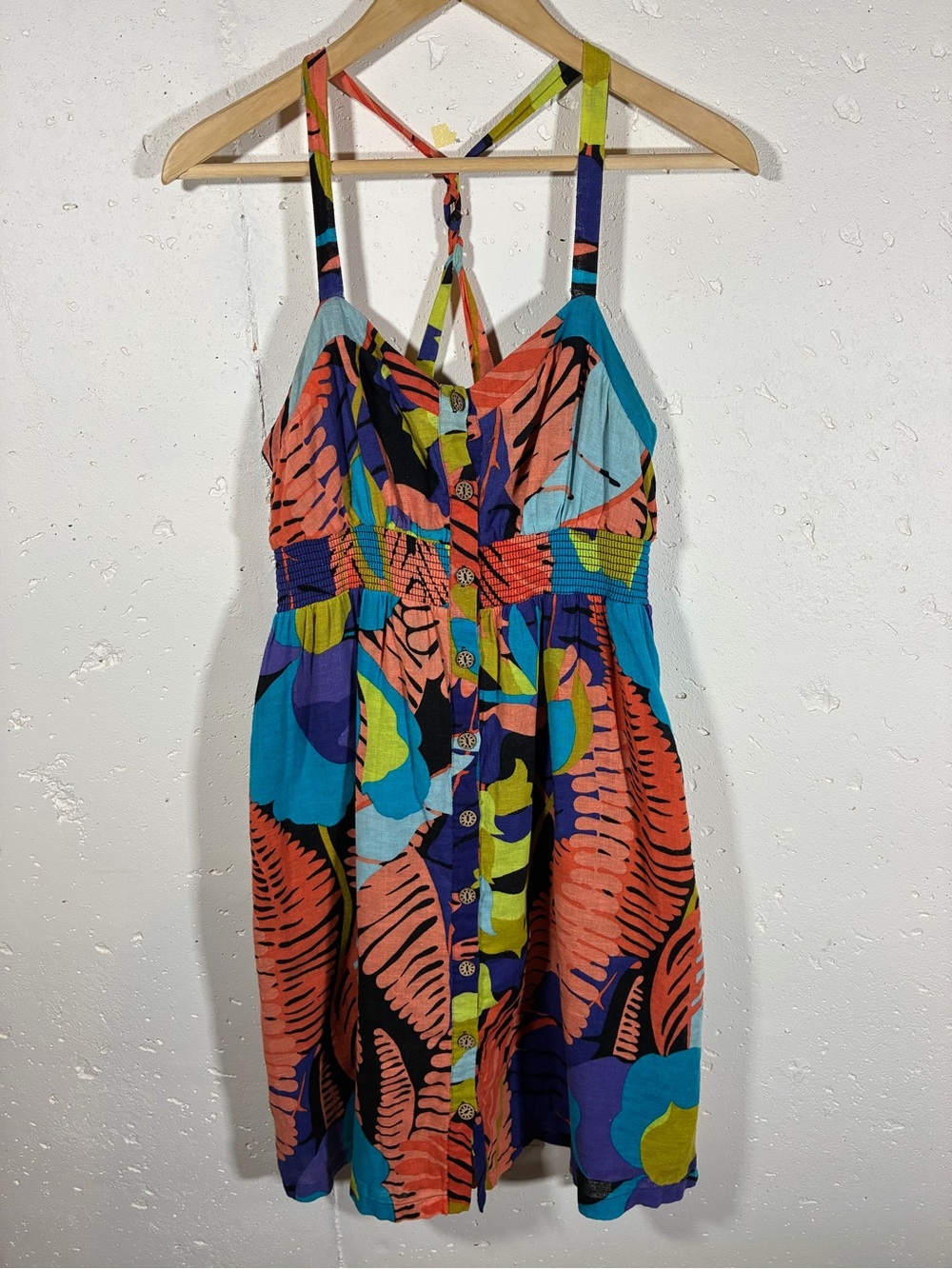 Tropical Print Summer Dress